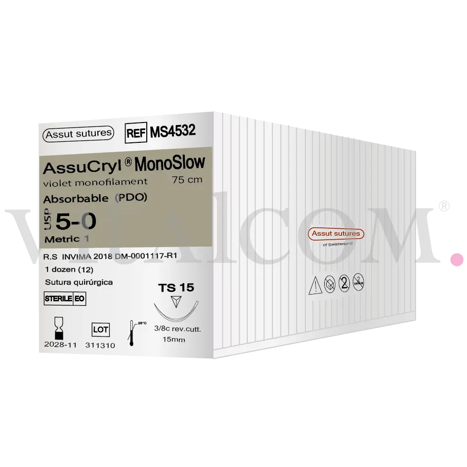 Assucryl MonoSlow 5-0 / TS 15 / 75cms