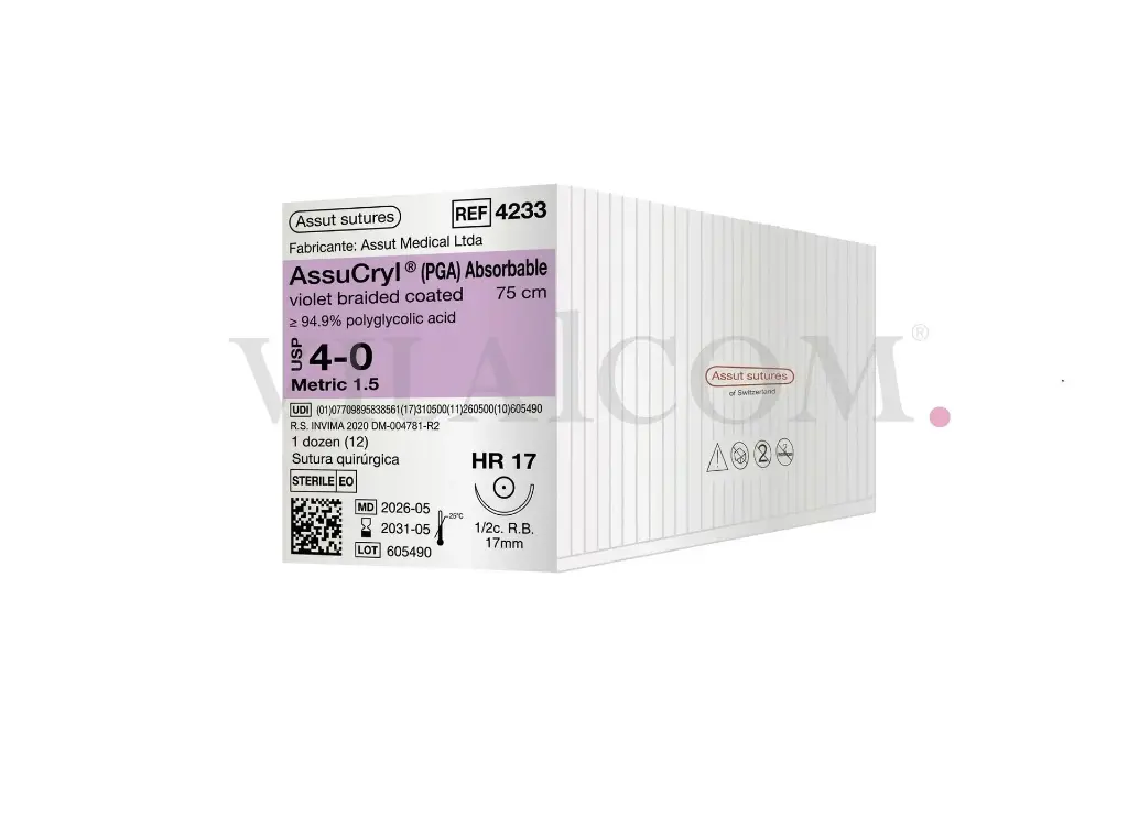 Assucryl 4-0 / HR 17 / 75cms 