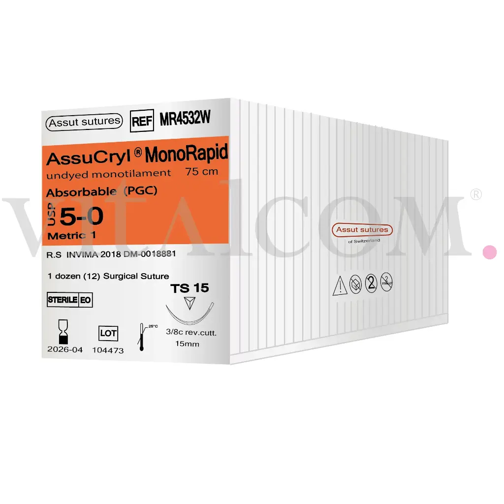 Assucryl MonoRapid 5-0 / TS 15 / 75cms / Blanco