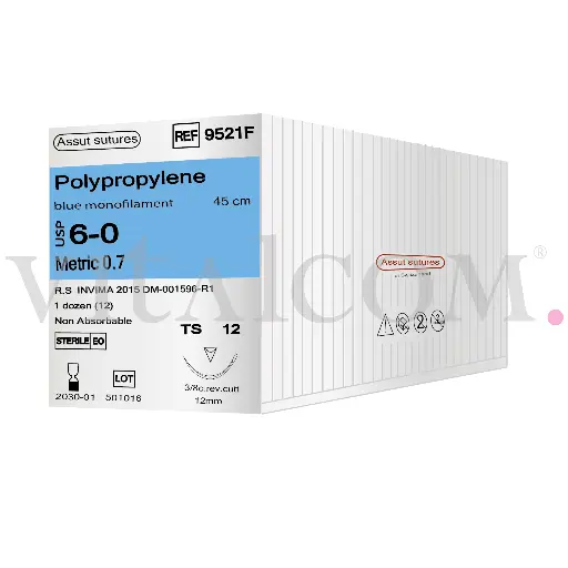 [AST-9521F] Polipropileno 6-0 / TS 12 / 45cms