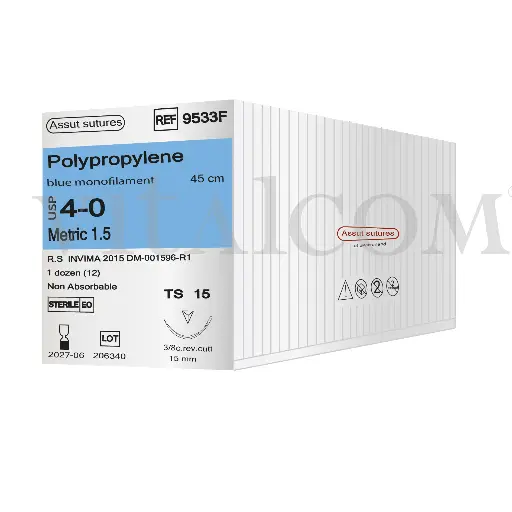 [AST-9533F] Polipropileno 4-0 / TS 15 / 45cms 