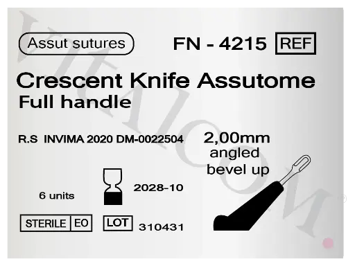 [ASSUT-FN-4215] Cuchillete Quirurgico 2.00 mm Angled Bevel Up 