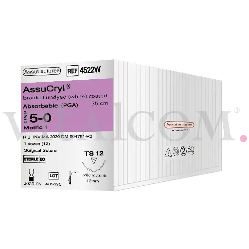 [ASSUT-4522W] Assucryl 5-0 / TS 12 / 75cms
