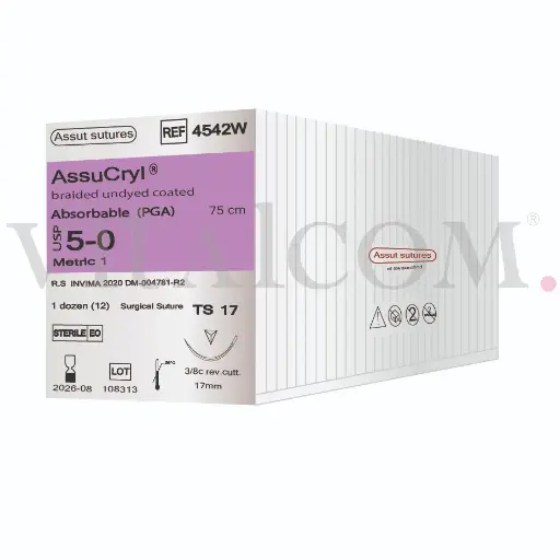 [AST-4542W] Assucryl 5-0 / TS 17 / 75cms  