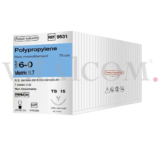 [AST-9531] Polipropileno 6-0 / TS 15 / 75cms