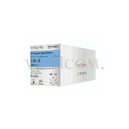 [ASSUT-9522] Polipropileno 5-0 / TS 12 / 75cms