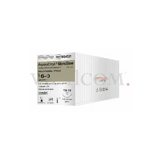 [ASSUT-MS4521] Assucryl MonoSlow 6-0 / TS 12 / 75cms