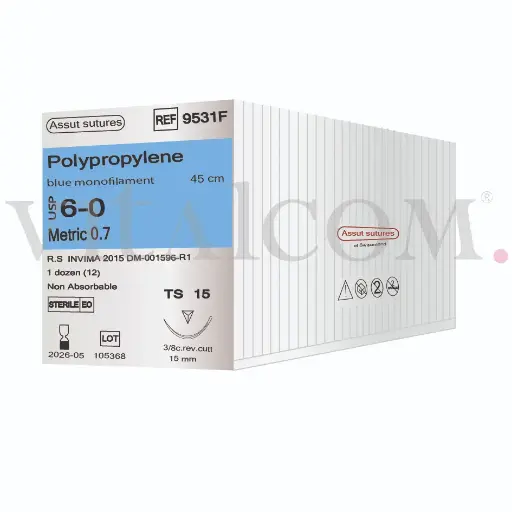 [AST-9531F] Polipropileno 6-0 / TS 15 / 45cms